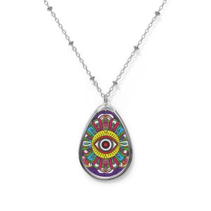 All Seeing EYE Oval Necklace