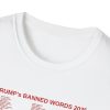 Banned Words 2025 Unisex T-Shirt, Funny Political Tee, Gift for Activists, Casual Wear, Statement Shirt - Image 3