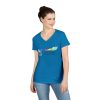 Colorful V-Neck T-Shirt with Inspiring Message, Perfect for Casual Outings, Gift for Friends, New Age Apparel, Motivational Style, [...] - Image 6