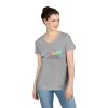 Colorful V-Neck T-Shirt with Inspiring Message, Perfect for Casual Outings, Gift for Friends, New Age Apparel, Motivational Style, [...] - Image 4